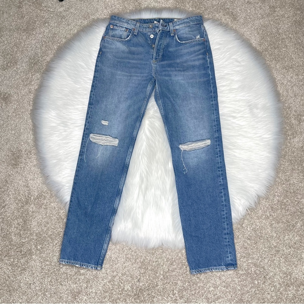 Rag & Bone Rosa Mid Rise Boyfriend Jeans